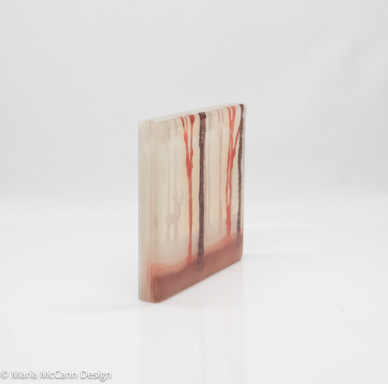 Forest Stag Glass Panel – Aurora